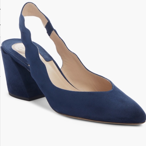 Chloe Shoes - Chloe Laurena Scallop Slingback Pumps